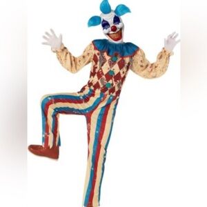 Vibrant Harlequin Clown Costume for Kids